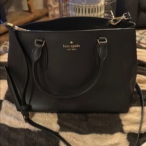 Kate Spade Black Leather Tote Bag